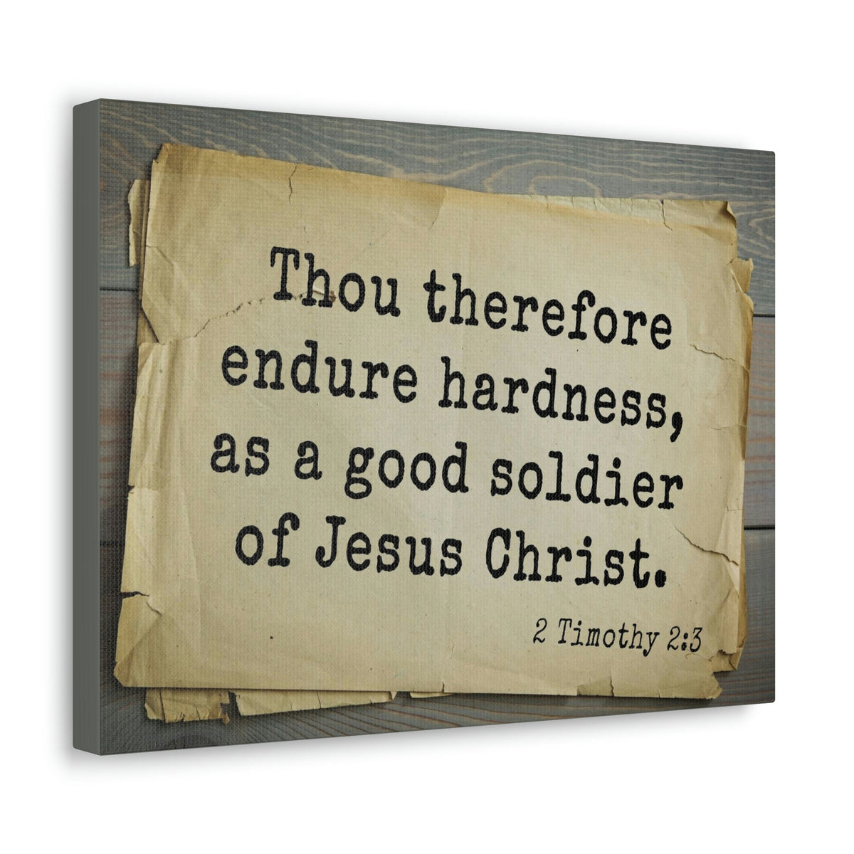 Scripture Walls Soldier Of Jesus Christ 2 Timothy 2:3 Bible Verse Canvas Christian Wall Art Bible Verse Print Ready To Hang Unframed-Express Your Love Gifts