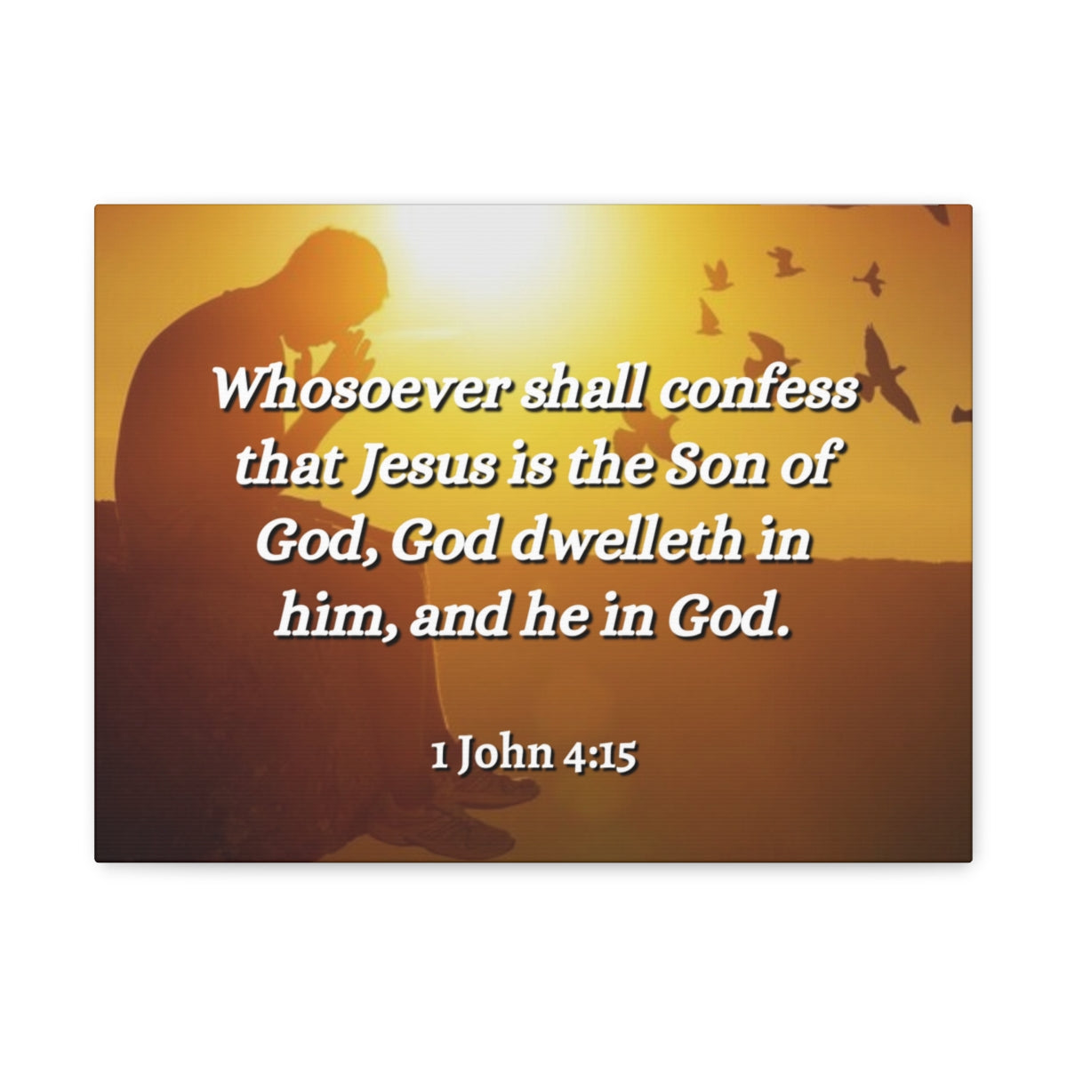 Scripture Walls Son Of God 1 John 4:15 Christian Wall Art Bible Verse Print Ready to Hang Unframed-Express Your Love Gifts