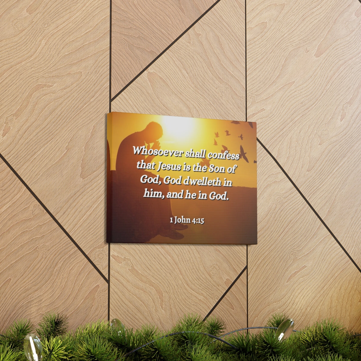 Scripture Walls Son Of God 1 John 4:15 Christian Wall Art Bible Verse Print Ready to Hang Unframed-Express Your Love Gifts