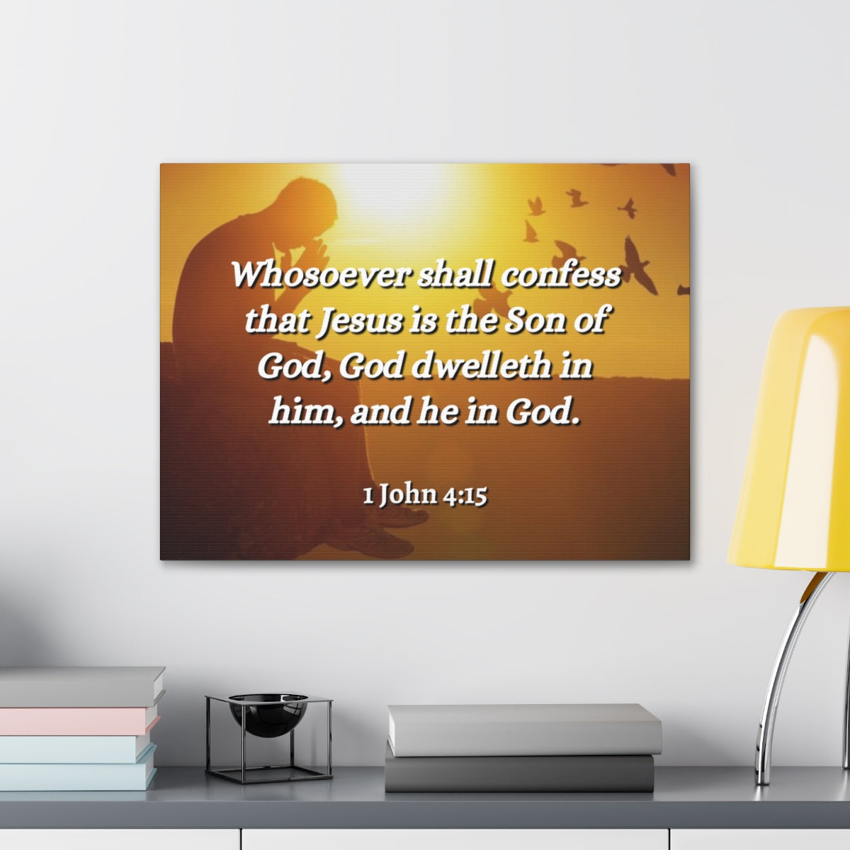 Scripture Walls Son Of God 1 John 4:15 Christian Wall Art Bible Verse Print Ready to Hang Unframed-Express Your Love Gifts