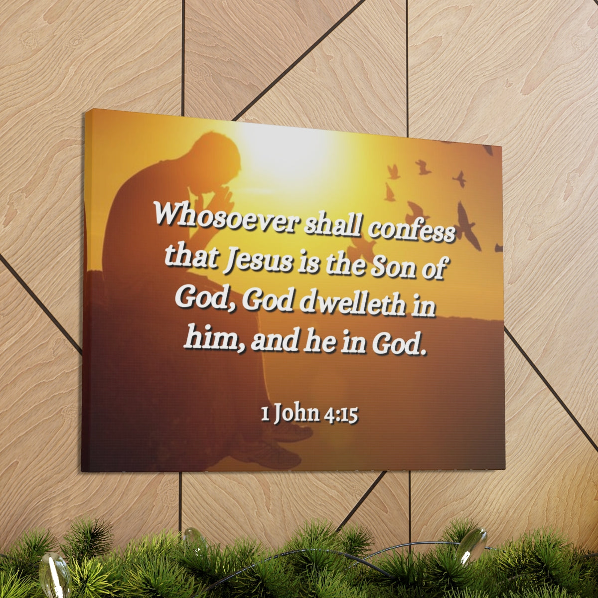 Scripture Walls Son Of God 1 John 4:15 Christian Wall Art Bible Verse Print Ready to Hang Unframed-Express Your Love Gifts