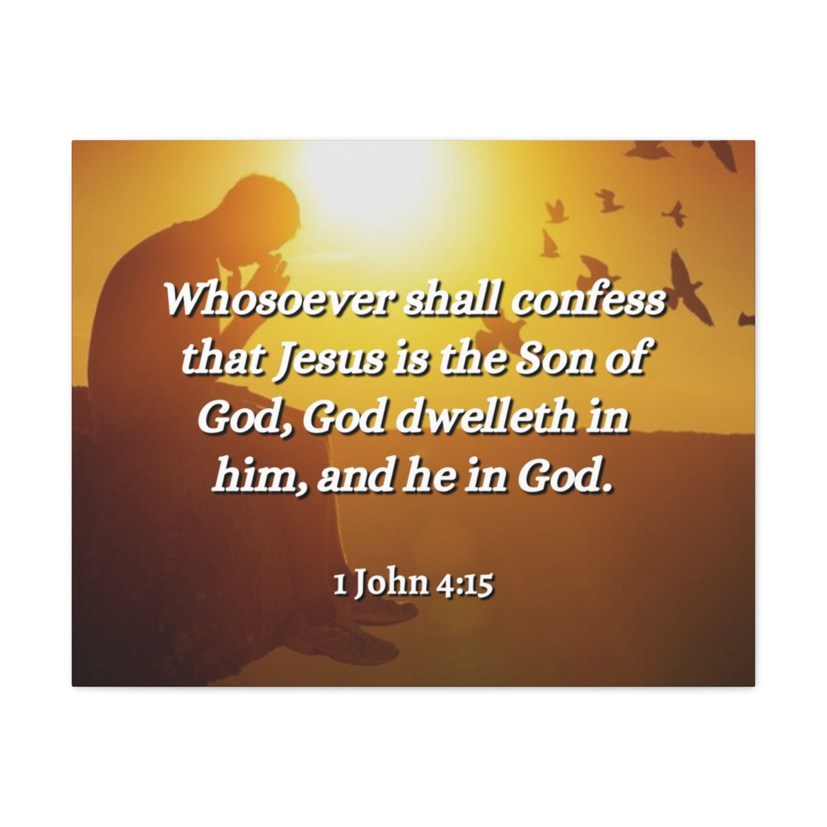 Scripture Walls Son Of God 1 John 4:15 Christian Wall Art Bible Verse Print Ready to Hang Unframed-Express Your Love Gifts