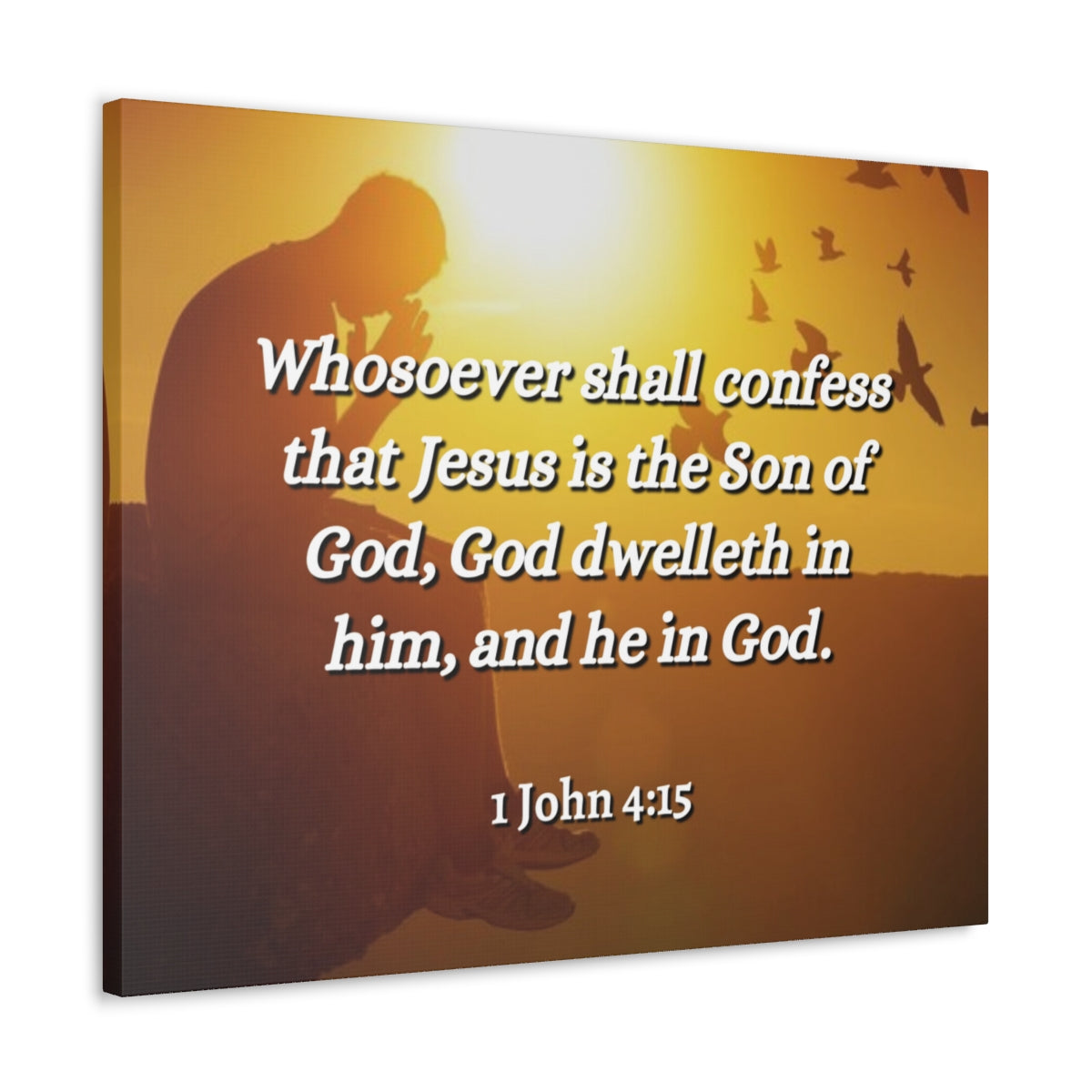 Scripture Walls Son Of God 1 John 4:15 Christian Wall Art Bible Verse Print Ready to Hang Unframed-Express Your Love Gifts