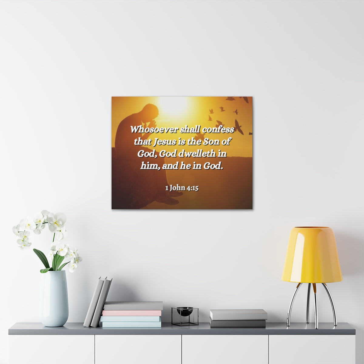 Scripture Walls Son Of God 1 John 4:15 Christian Wall Art Bible Verse Print Ready to Hang Unframed-Express Your Love Gifts