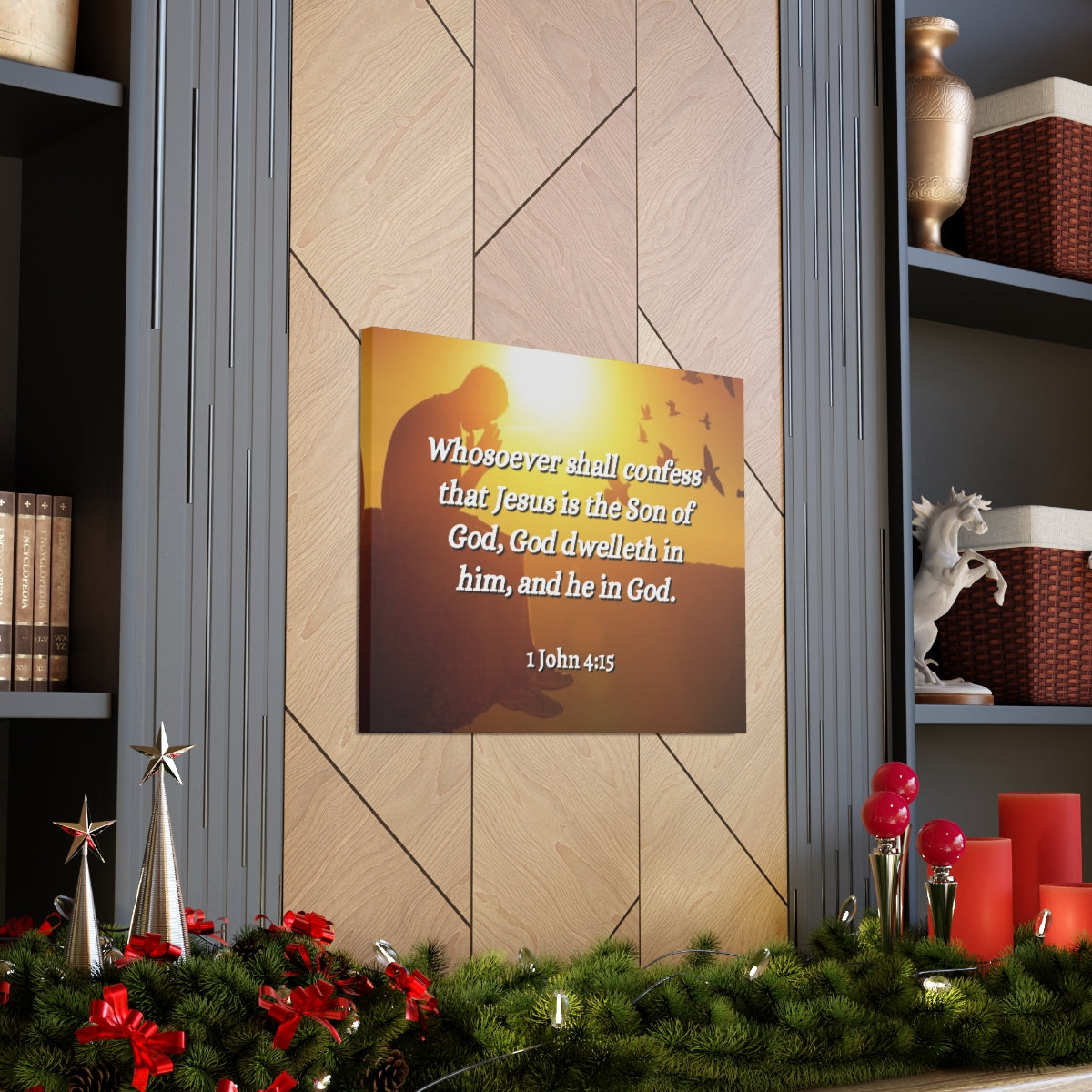 Scripture Walls Son Of God 1 John 4:15 Christian Wall Art Bible Verse Print Ready to Hang Unframed-Express Your Love Gifts