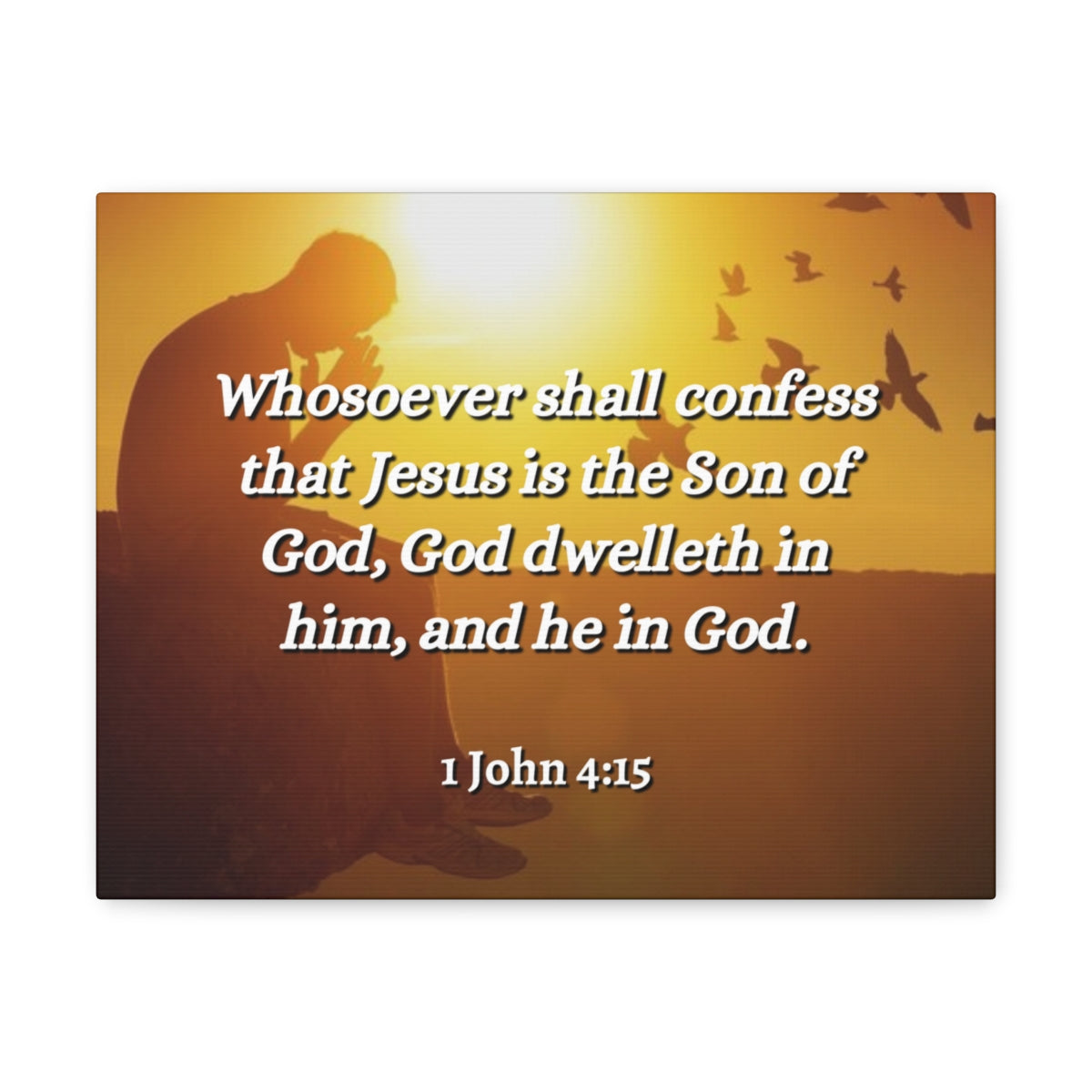 Scripture Walls Son Of God 1 John 4:15 Christian Wall Art Bible Verse Print Ready to Hang Unframed-Express Your Love Gifts