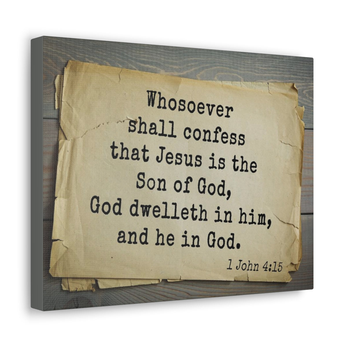 Scripture Walls Son Of God 1John 4:15 Bible Verse Canvas Christian Wall Art Bible Verse Print Ready To Hang Unframed-Express Your Love Gifts