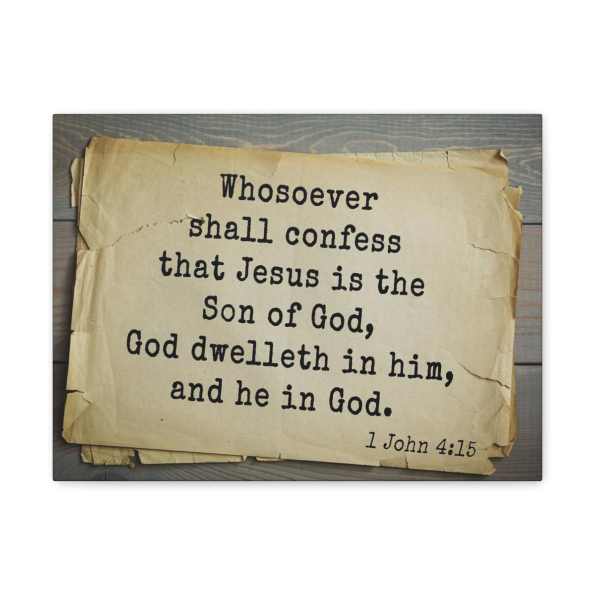 Scripture Walls Son Of God 1John 4:15 Bible Verse Canvas Christian Wall Art Bible Verse Print Ready To Hang Unframed-Express Your Love Gifts