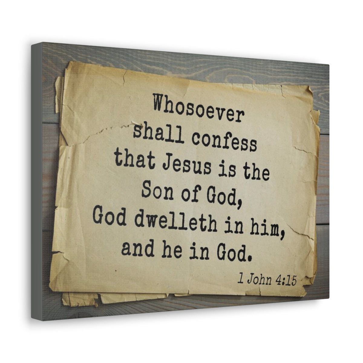 Scripture Walls Son Of God 1John 4:15 Bible Verse Canvas Christian Wall Art Bible Verse Print Ready To Hang Unframed-Express Your Love Gifts