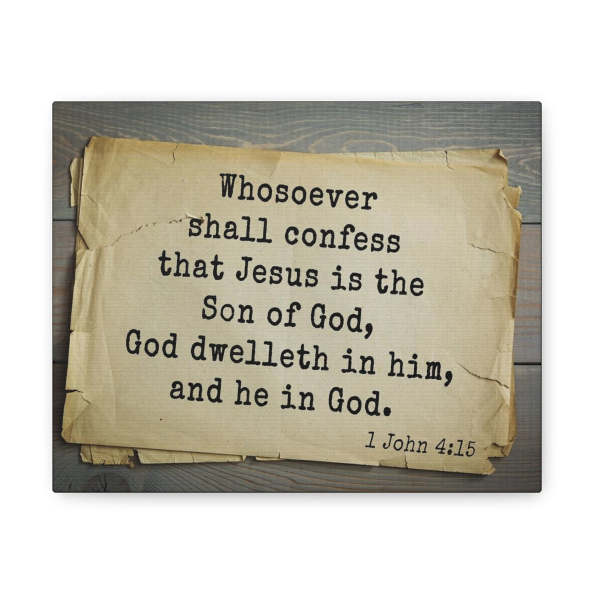 Scripture Walls Son Of God 1John 4:15 Bible Verse Canvas Christian Wall Art Bible Verse Print Ready To Hang Unframed-Express Your Love Gifts