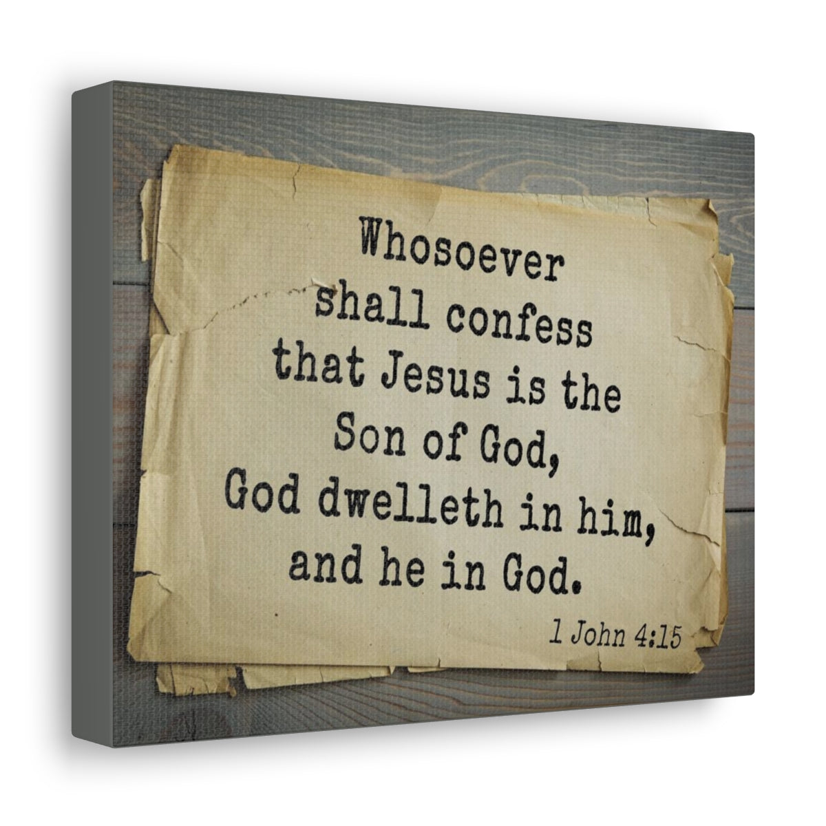 Scripture Walls Son Of God 1John 4:15 Bible Verse Canvas Christian Wall Art Bible Verse Print Ready To Hang Unframed-Express Your Love Gifts