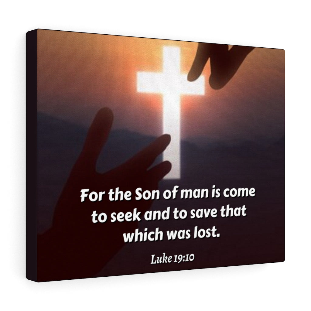 Scripture Walls Son Of Man Luke 19:10 Bible Verse Canvas Christian Wall Art Ready to Hang Unframed-Express Your Love Gifts