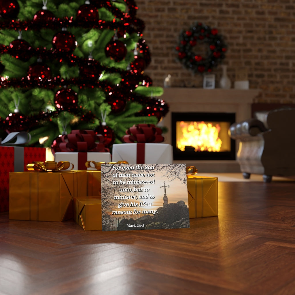 Scripture Walls Son Of Man Mark 10:45 Bible Verse Canvas Christian Wall Art Ready to Hang Unframed-Express Your Love Gifts