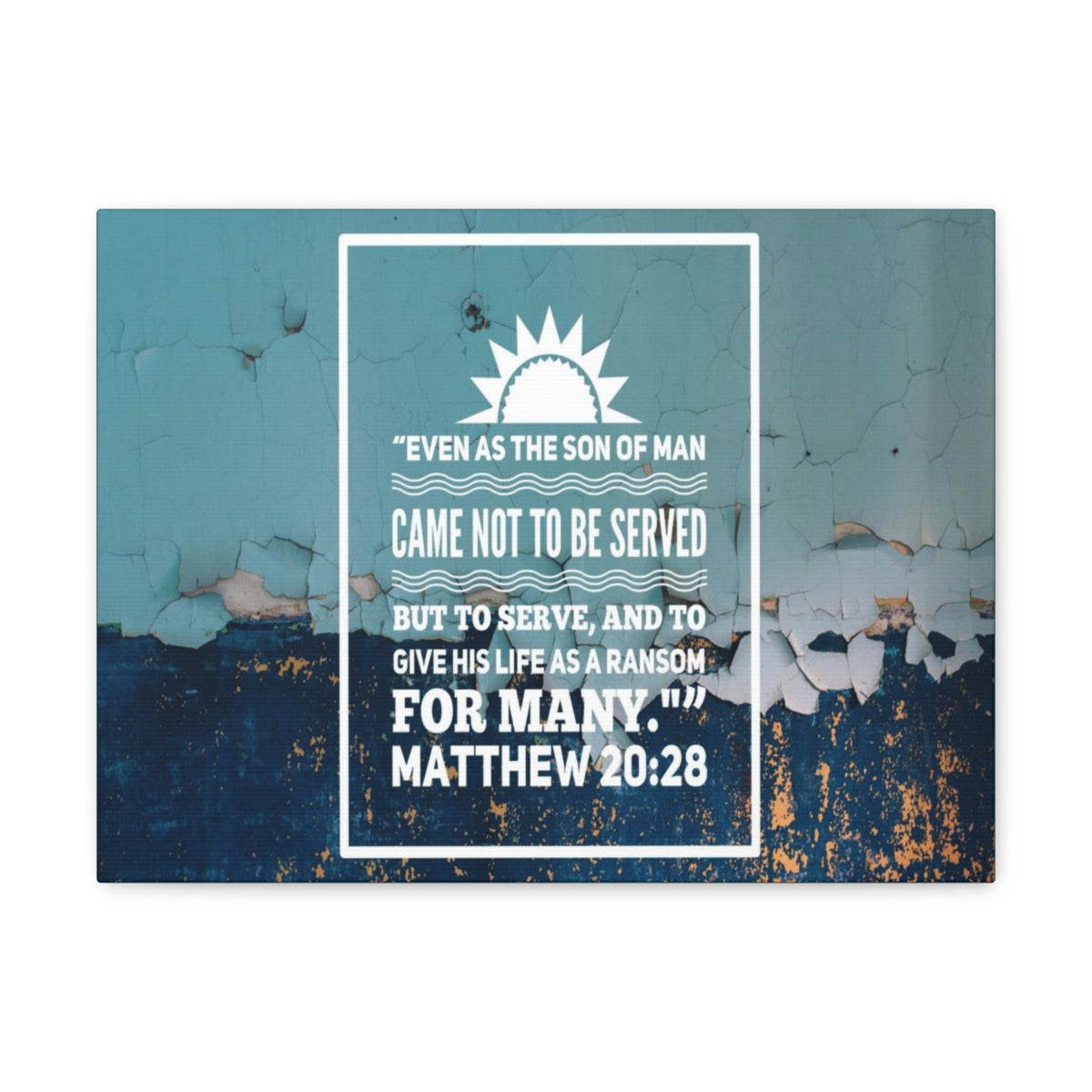 Scripture Walls Son Of Man Matthew 20:28 Bible Verse Canvas Christian Wall Art Bible Verse Print Ready To Hang Unframed-Express Your Love Gifts