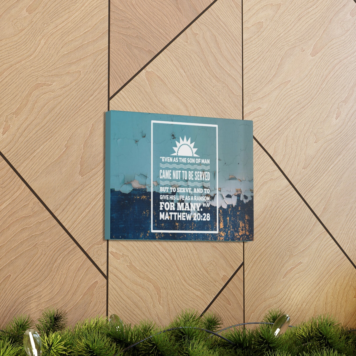 Scripture Walls Son Of Man Matthew 20:28 Bible Verse Canvas Christian Wall Art Bible Verse Print Ready To Hang Unframed-Express Your Love Gifts