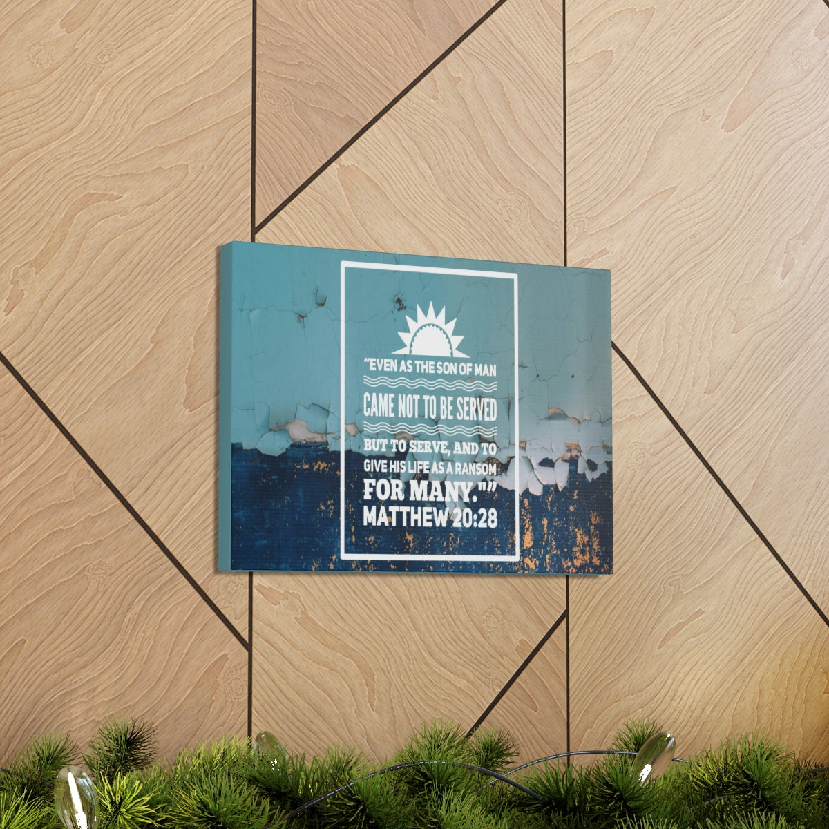 Scripture Walls Son Of Man Matthew 20:28 Bible Verse Canvas Christian Wall Art Bible Verse Print Ready To Hang Unframed-Express Your Love Gifts