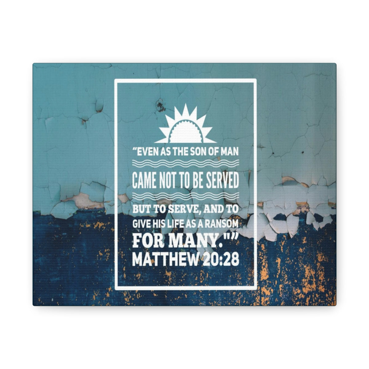 Scripture Walls Son Of Man Matthew 20:28 Bible Verse Canvas Christian Wall Art Bible Verse Print Ready To Hang Unframed-Express Your Love Gifts
