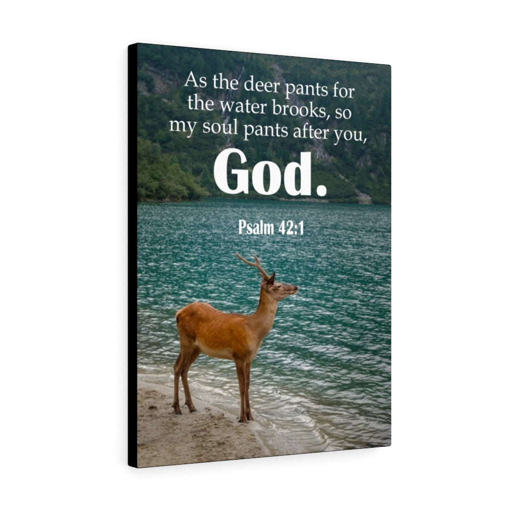 Scripture Walls Soul Pants Psalm 42:1 Bible Verse Canvas Christian Wall Art Ready to Hang Unframed-Express Your Love Gifts