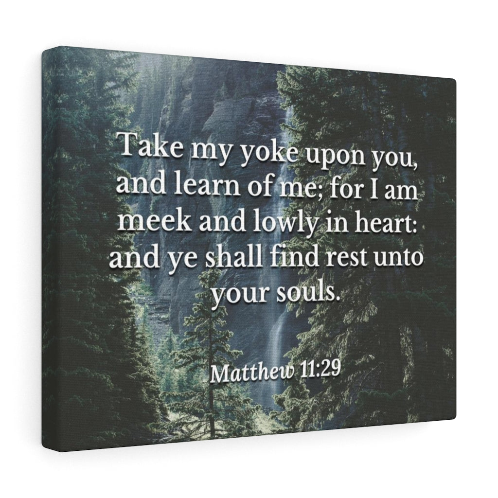 Scripture Walls Souls Matthew 11:29 Bible Verse Canvas Christian Wall Art Ready to Hang Unframed-Express Your Love Gifts