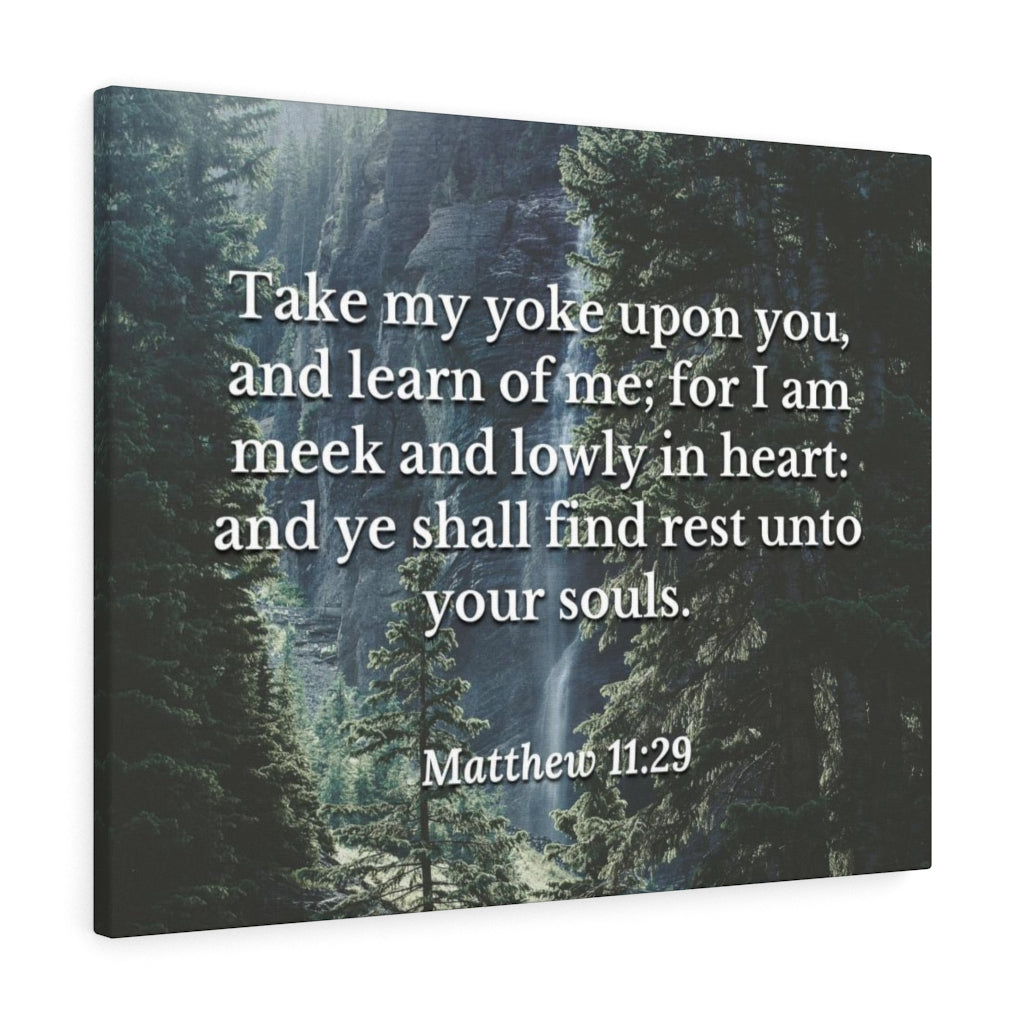 Scripture Walls Souls Matthew 11:29 Bible Verse Canvas Christian Wall Art Ready to Hang Unframed-Express Your Love Gifts