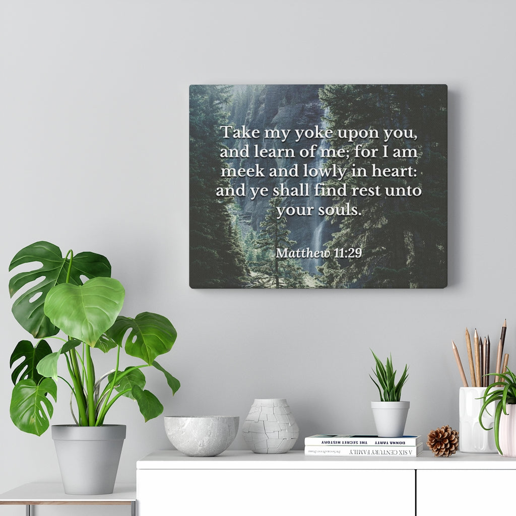 Scripture Walls Souls Matthew 11:29 Bible Verse Canvas Christian Wall Art Ready to Hang Unframed-Express Your Love Gifts