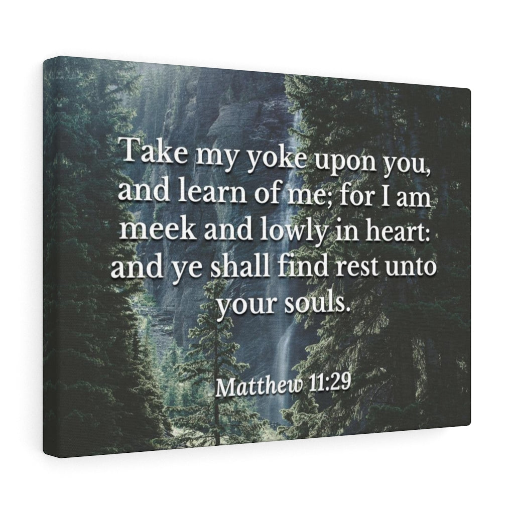 Scripture Walls Souls Matthew 11:29 Bible Verse Canvas Christian Wall Art Ready to Hang Unframed-Express Your Love Gifts