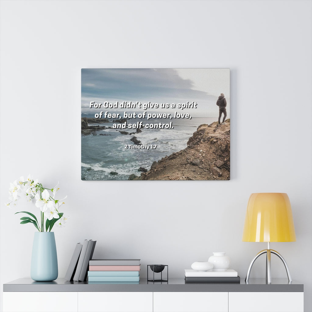 Scripture Walls Sound Mind 2 Timothy 1:7 Bible Verse Canvas Christian Wall Art Ready to Hang Unframed-Express Your Love Gifts