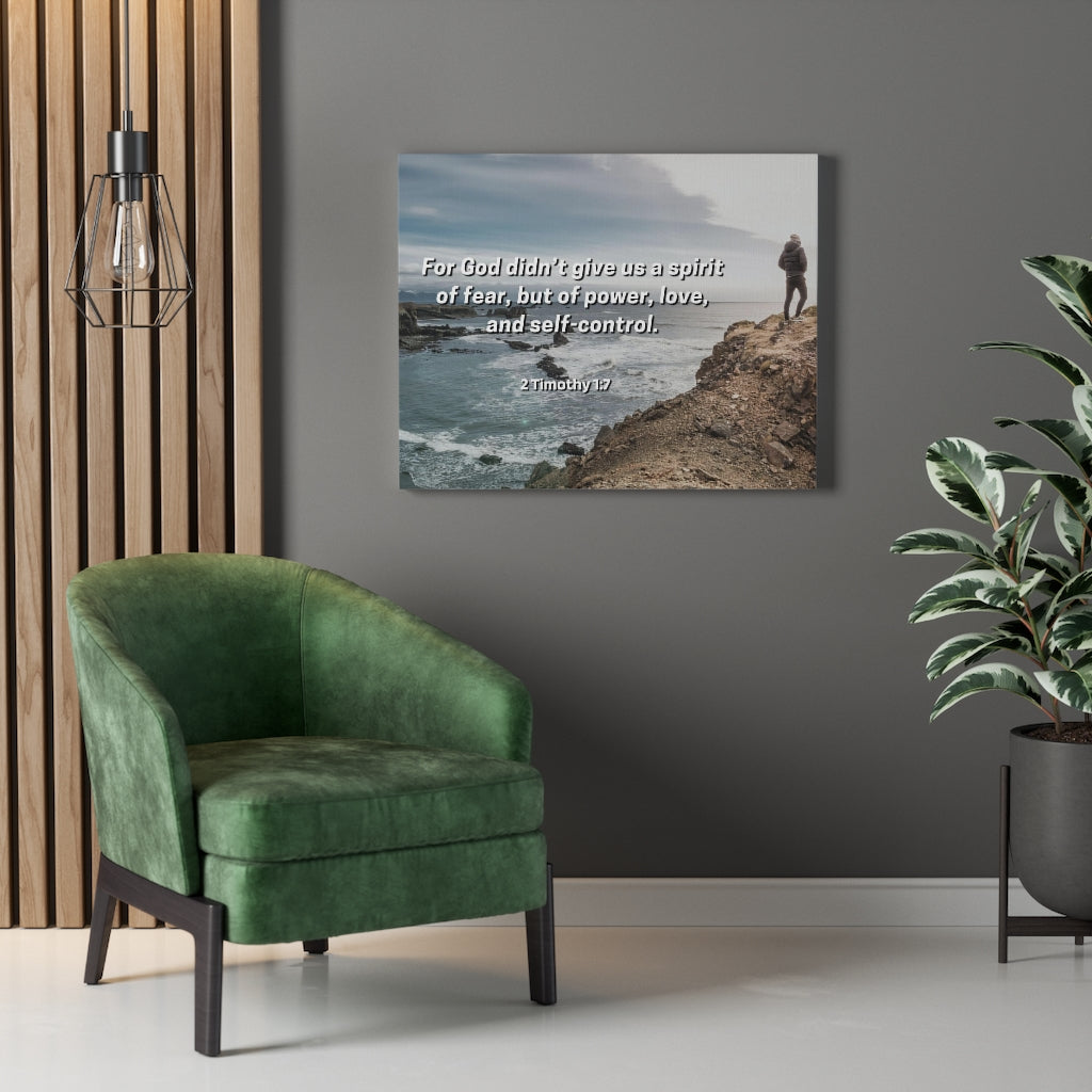 Scripture Walls Sound Mind 2 Timothy 1:7 Bible Verse Canvas Christian Wall Art Ready to Hang Unframed-Express Your Love Gifts