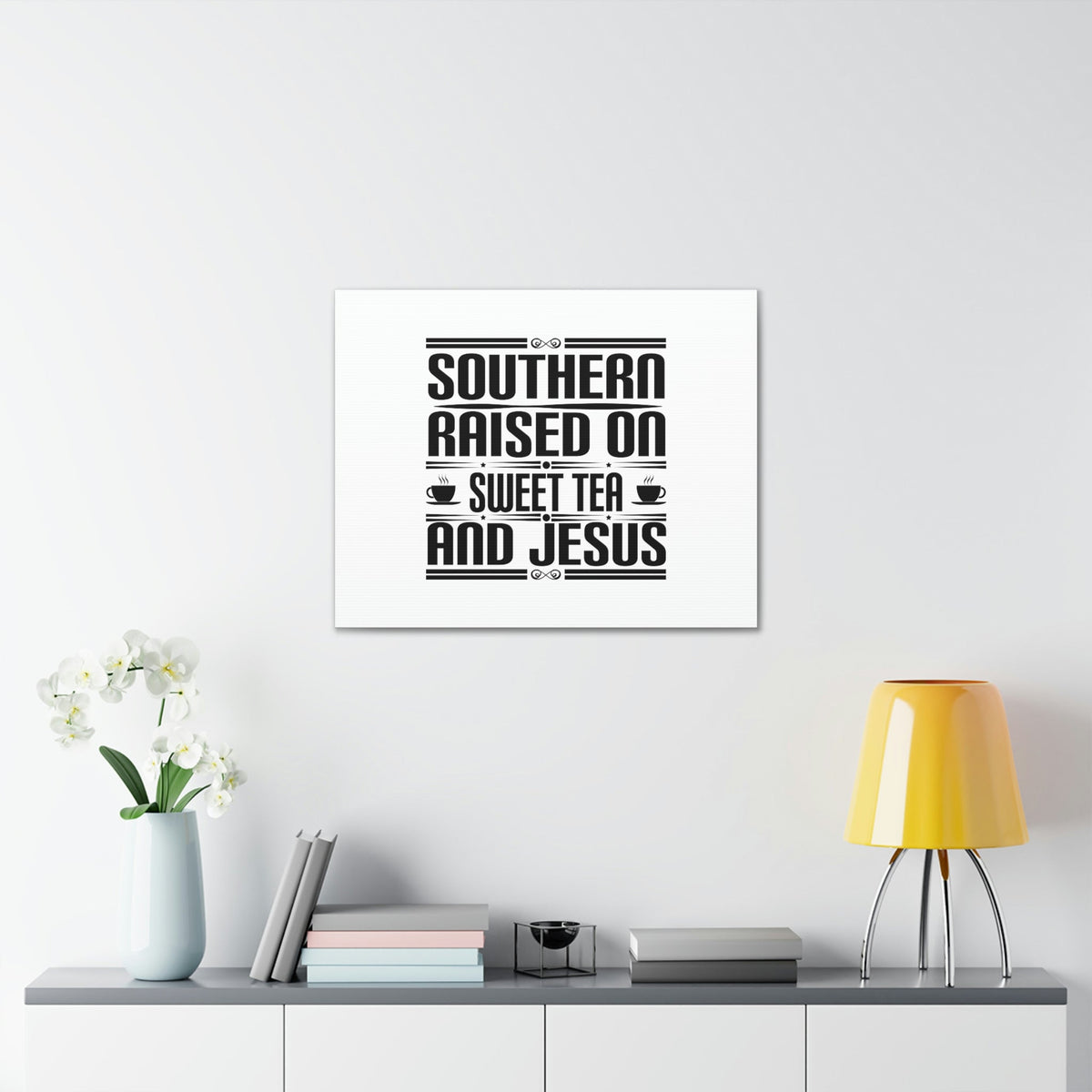 Scripture Walls Southern Raise On Sweet Tea And Jesus 1 Corinthians 6:14 Christian Wall Art Bible Verse Print Ready to Hang Unframed-Express Your Love Gifts