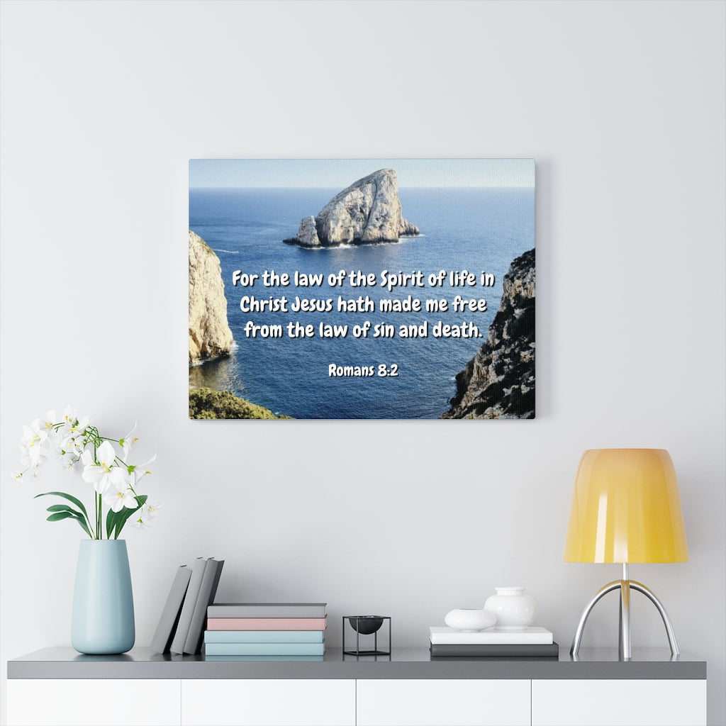 Scripture Walls Spire Of Life Romans 8:2 Bible Verse Canvas Christian Wall Art Ready to Hang Unframed-Express Your Love Gifts