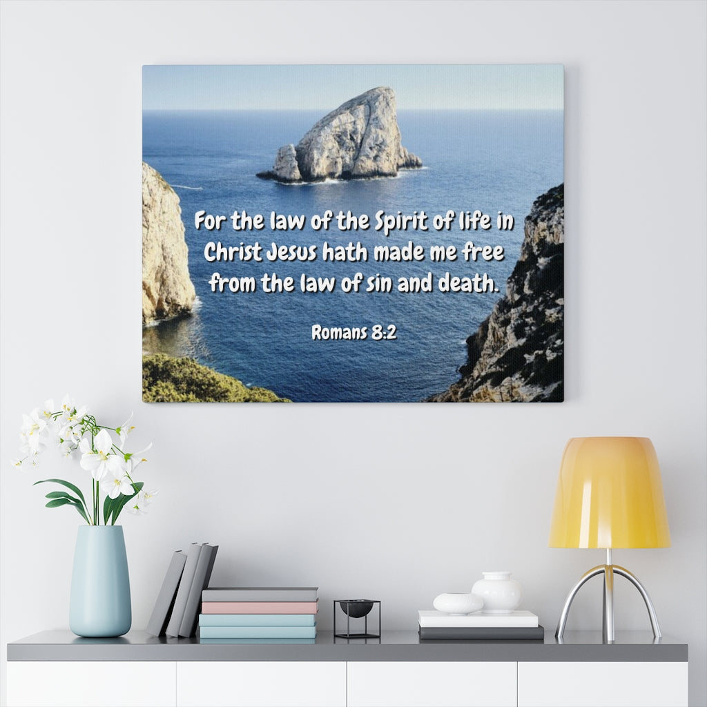 Scripture Walls Spire Of Life Romans 8:2 Bible Verse Canvas Christian Wall Art Ready to Hang Unframed-Express Your Love Gifts