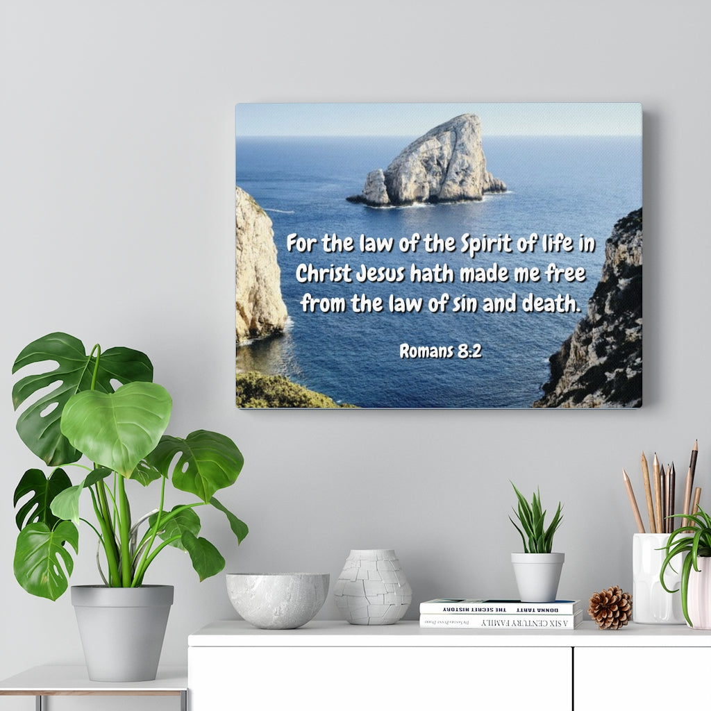 Scripture Walls Spire Of Life Romans 8:2 Bible Verse Canvas Christian Wall Art Ready to Hang Unframed-Express Your Love Gifts