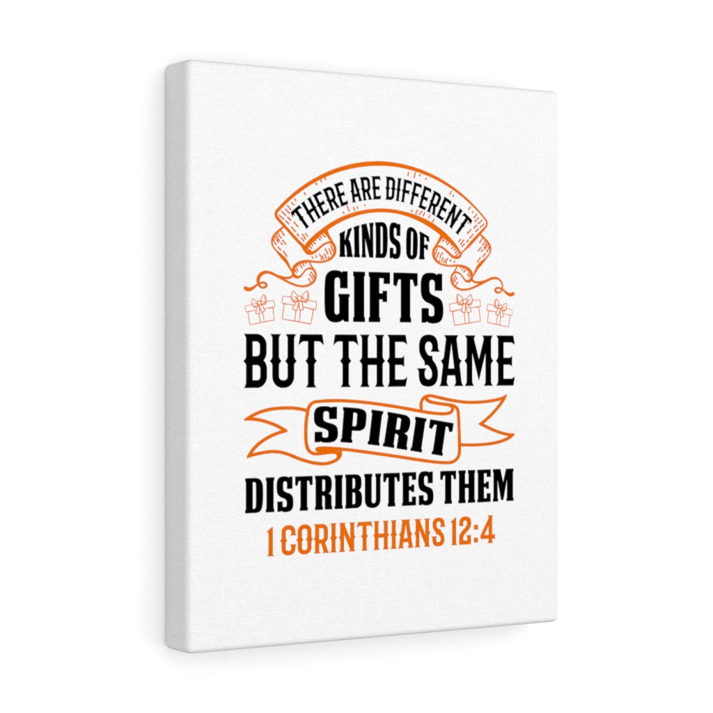 Scripture Walls Spirit Distributes Them 1 Corinthians 12:4 Bible Verse Canvas Christian Wall Art Ready to Hang Unframed-Express Your Love Gifts