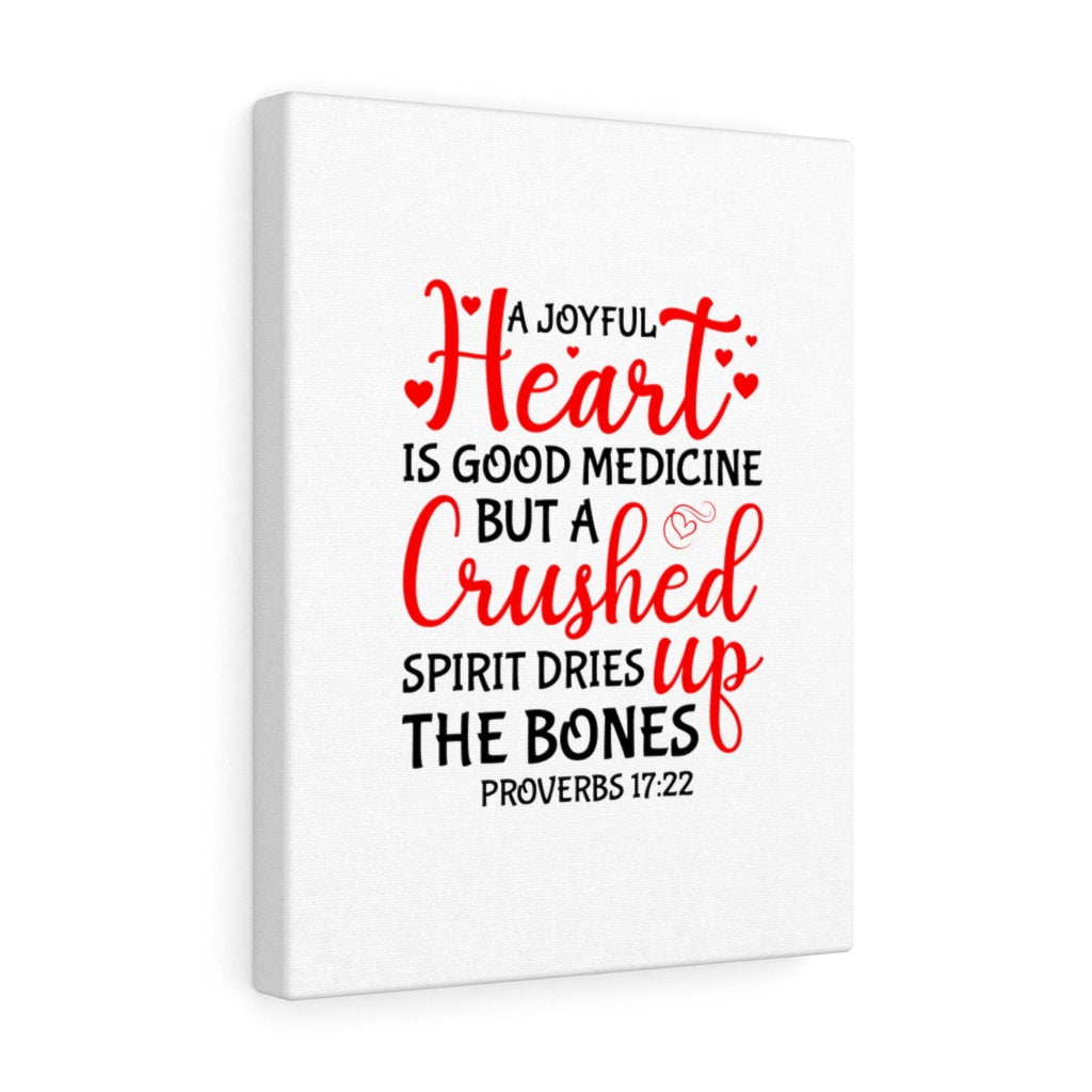 Scripture Walls Spirit Dries Up The Bones Proverbs 17:22 Bible Verse Canvas Christian Wall Art Ready to Hang Unframed-Express Your Love Gifts