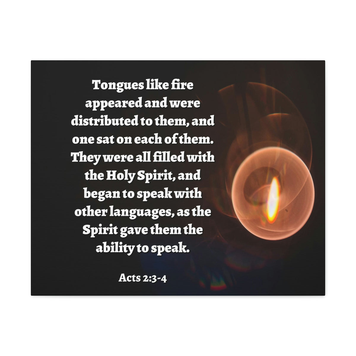 Scripture Walls Spirit Gave Them Acts 2:3 Bible Verse Canvas Christian Wall Art Ready to Hang Unframed-Express Your Love Gifts