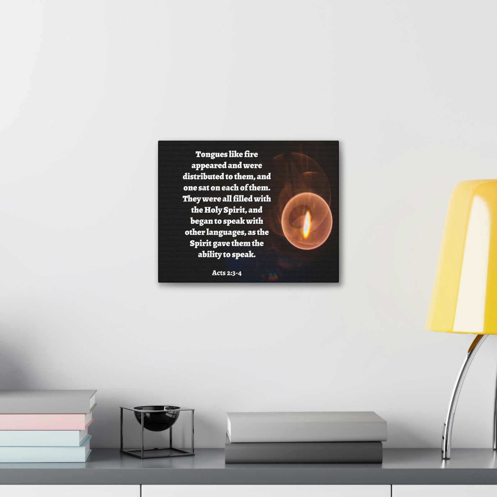 Scripture Walls Spirit Gave Them Acts 2:3 Bible Verse Canvas Christian Wall Art Ready to Hang Unframed-Express Your Love Gifts