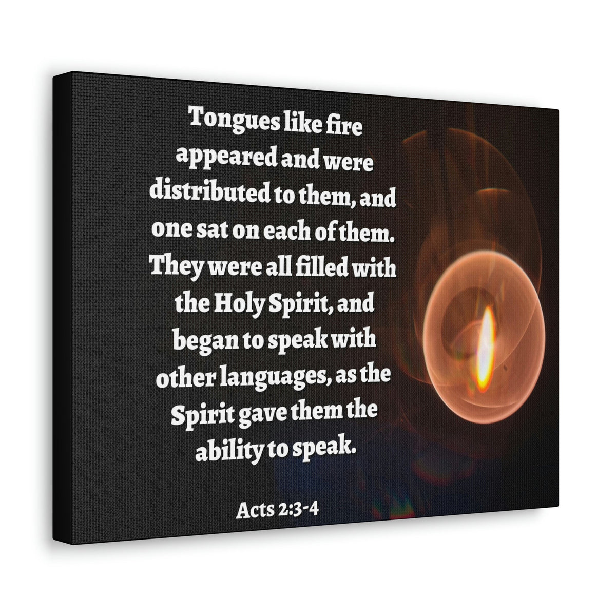 Scripture Walls Spirit Gave Them Acts 2:3 Bible Verse Canvas Christian Wall Art Ready to Hang Unframed-Express Your Love Gifts