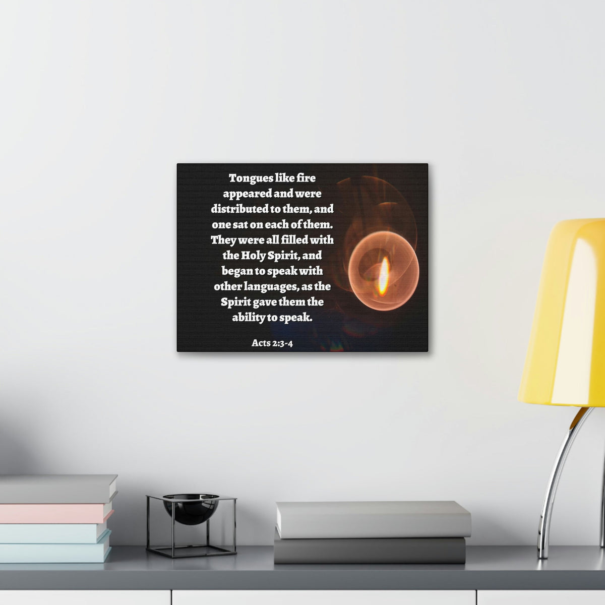 Scripture Walls Spirit Gave Them Acts 2:3 Bible Verse Canvas Christian Wall Art Ready to Hang Unframed-Express Your Love Gifts