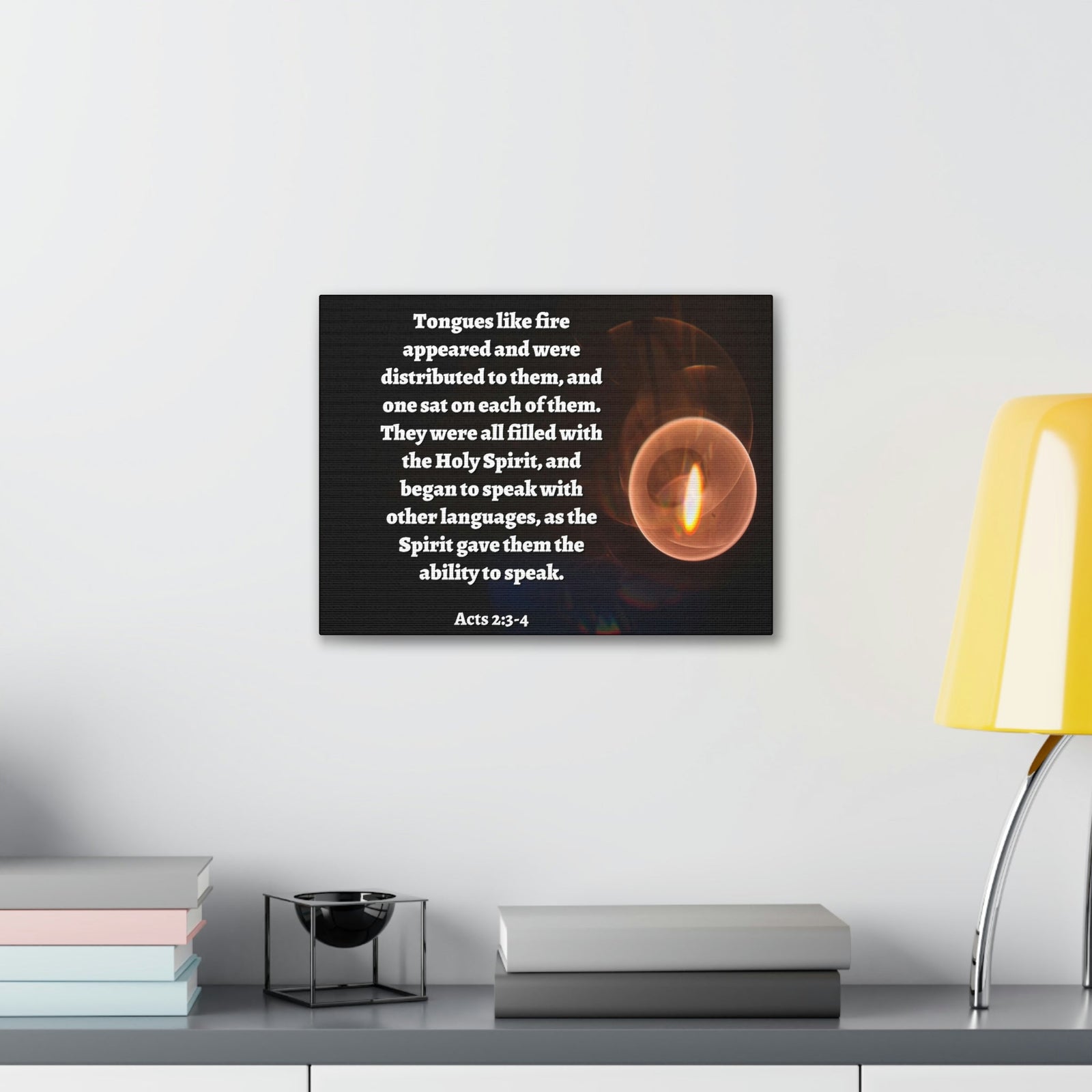 Scripture Walls Spirit Gave Them Acts 2:3 Bible Verse Canvas Christian Wall Art Ready to Hang Unframed-Express Your Love Gifts