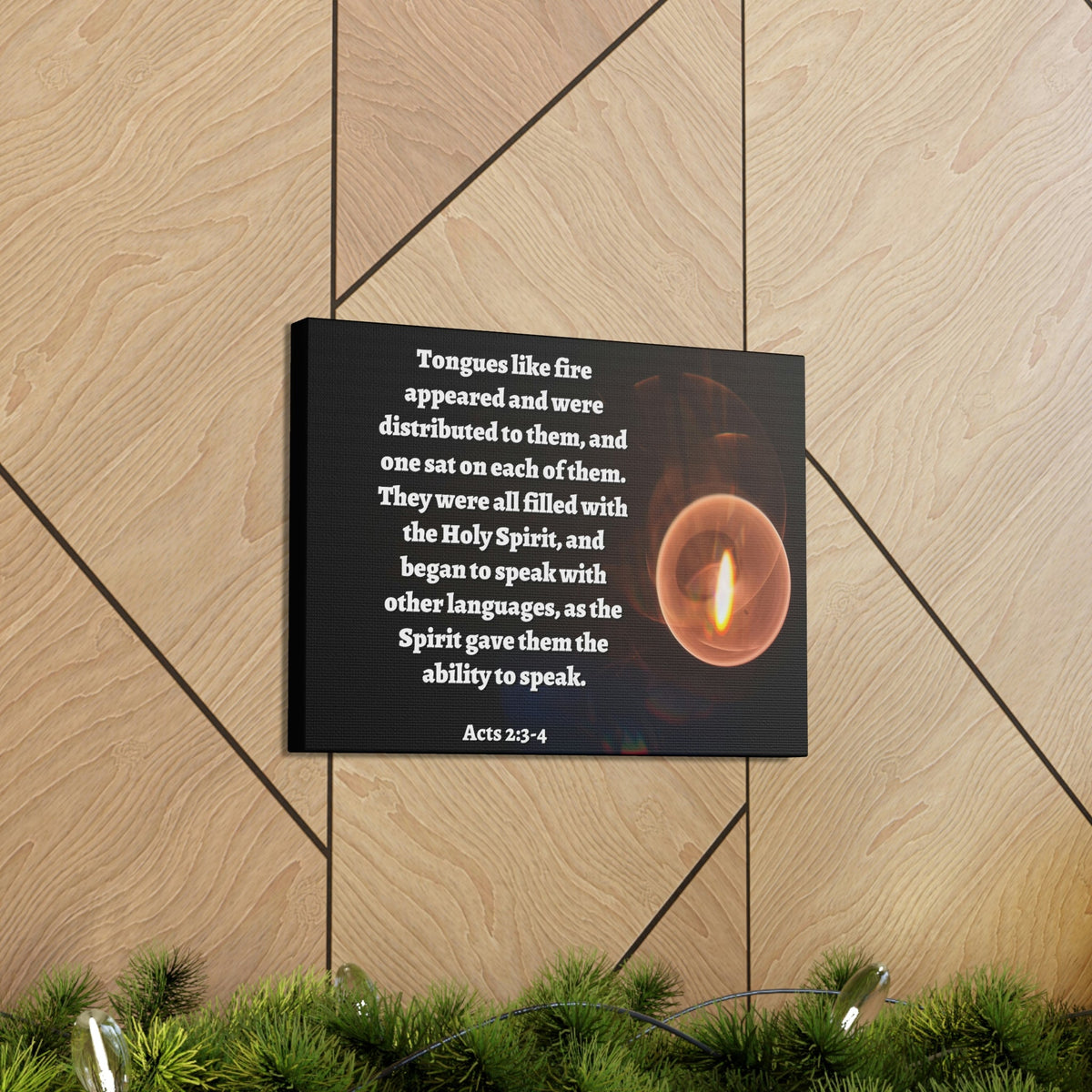 Scripture Walls Spirit Gave Them Acts 2:3 Bible Verse Canvas Christian Wall Art Ready to Hang Unframed-Express Your Love Gifts