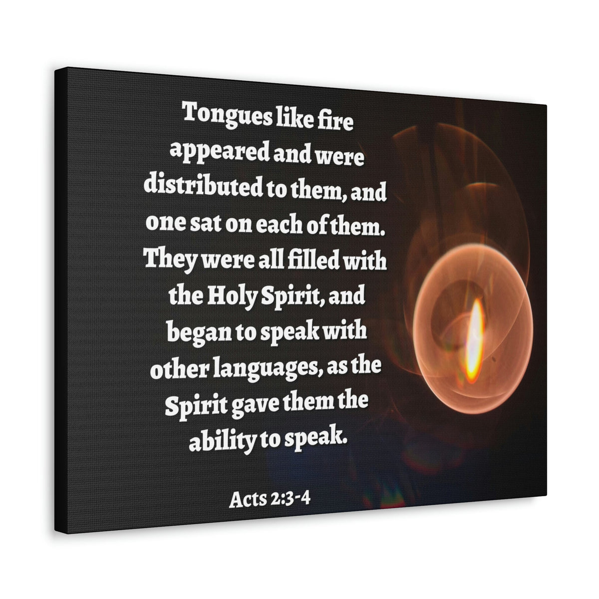 Scripture Walls Spirit Gave Them Acts 2:3 Bible Verse Canvas Christian Wall Art Ready to Hang Unframed-Express Your Love Gifts