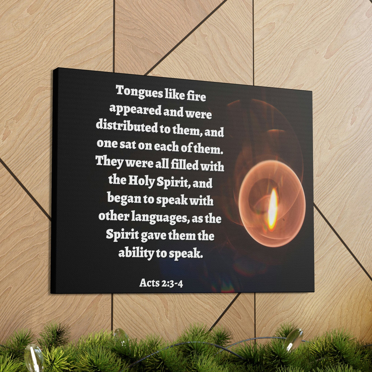 Scripture Walls Spirit Gave Them Acts 2:3 Bible Verse Canvas Christian Wall Art Ready to Hang Unframed-Express Your Love Gifts