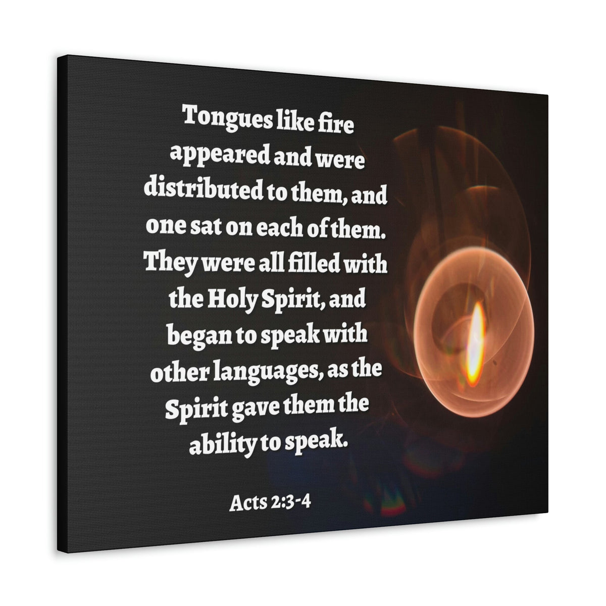 Scripture Walls Spirit Gave Them Acts 2:3 Bible Verse Canvas Christian Wall Art Ready to Hang Unframed-Express Your Love Gifts