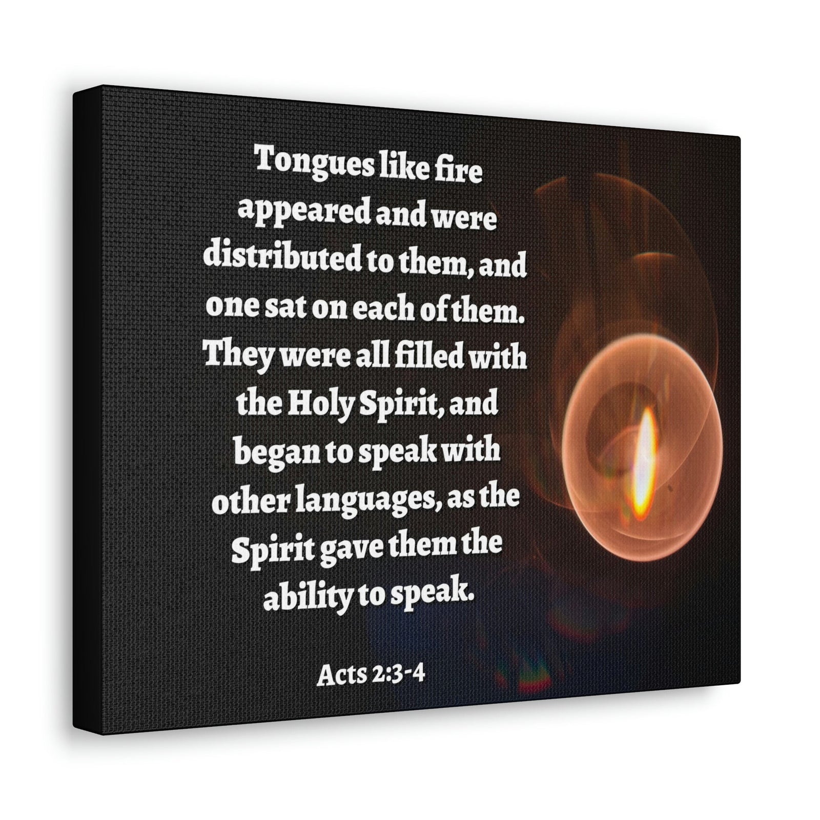 Scripture Walls Spirit Gave Them Acts 2:3 Bible Verse Canvas Christian Wall Art Ready to Hang Unframed-Express Your Love Gifts