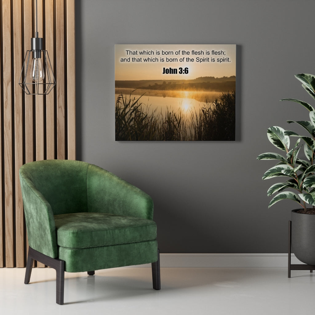 Scripture Walls Spirit is Spirit John 3:6 Bible Verse Canvas Christian Wall Art Ready to Hang Unframed-Express Your Love Gifts
