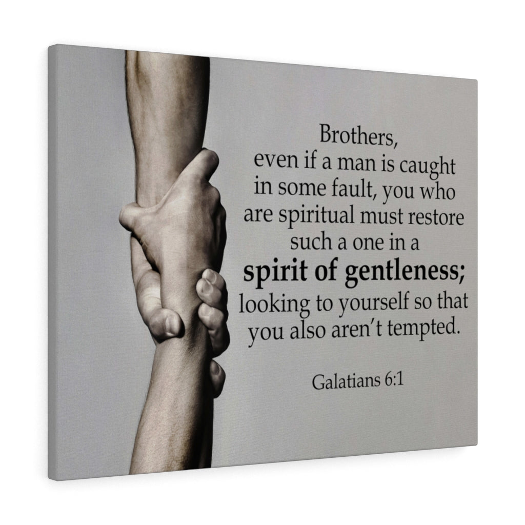 Scripture Walls Spirit of Gentleness Galatians 6:1Bible Verse Canvas Christian Wall Art Ready to Hang Unframed-Express Your Love Gifts