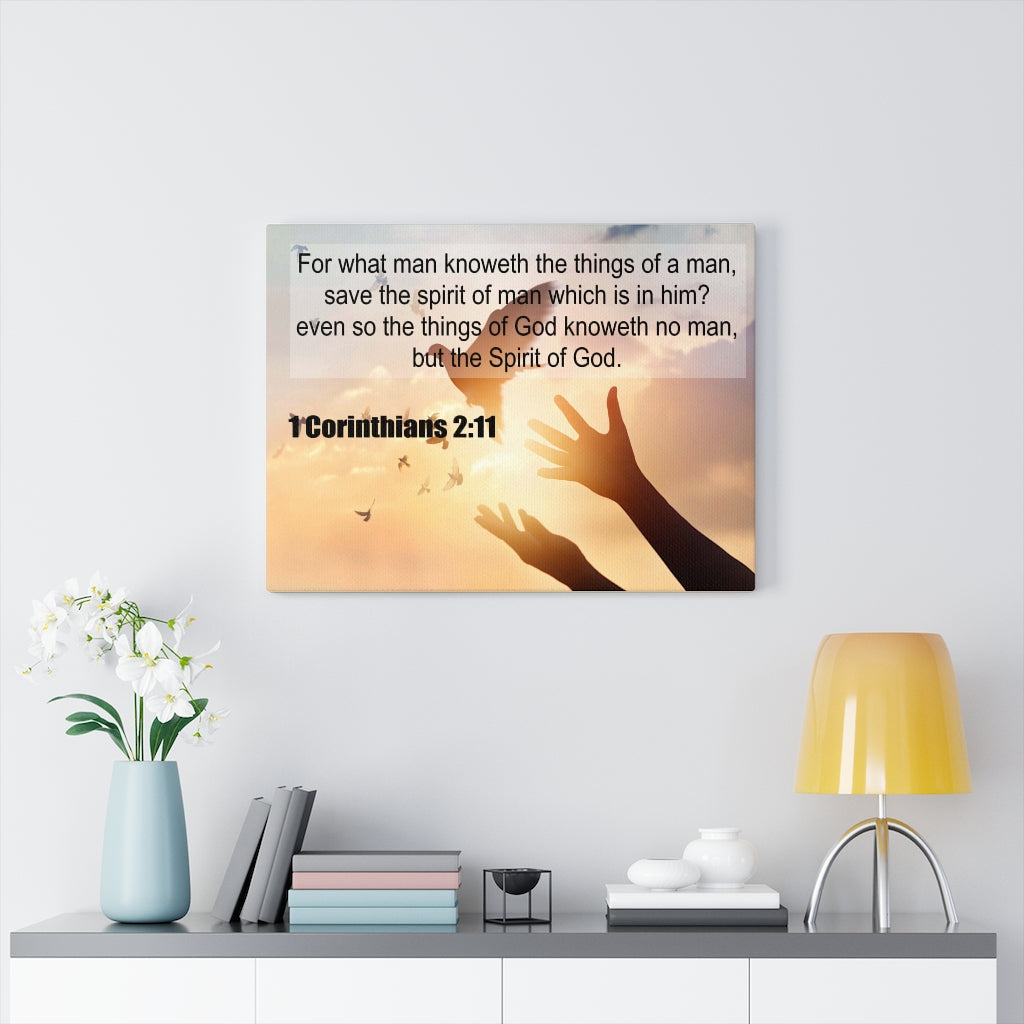 Scripture Walls Spirit of God 1 Corinthians 2:11 Christian Wall Art Print Ready to Hang Unframed-Express Your Love Gifts