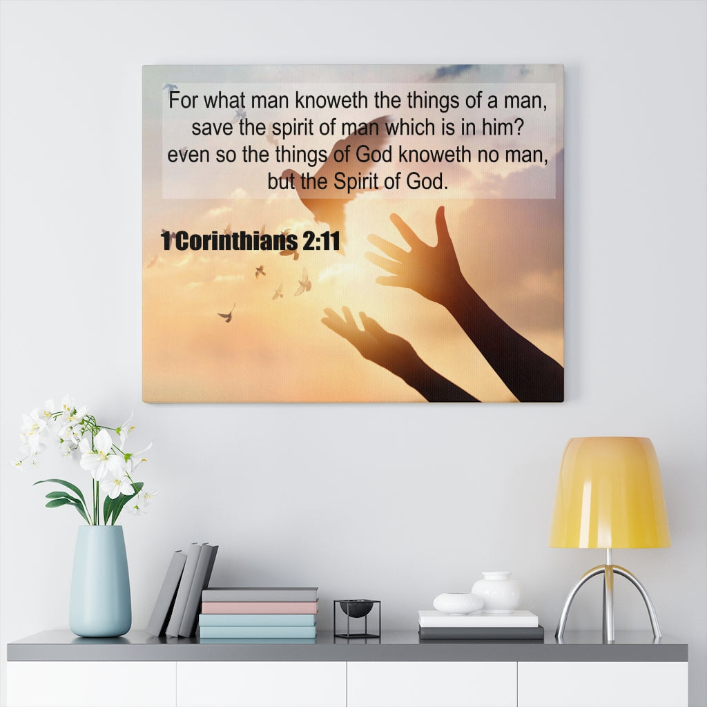 Scripture Walls Spirit of God 1 Corinthians 2:11 Christian Wall Art Print Ready to Hang Unframed-Express Your Love Gifts