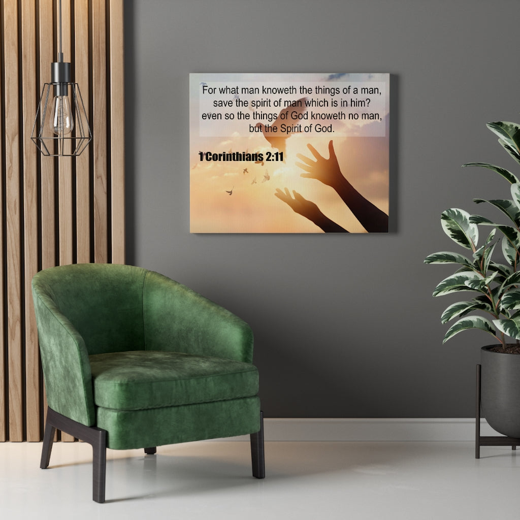 Scripture Walls Spirit of God 1 Corinthians 2:11 Christian Wall Art Print Ready to Hang Unframed-Express Your Love Gifts