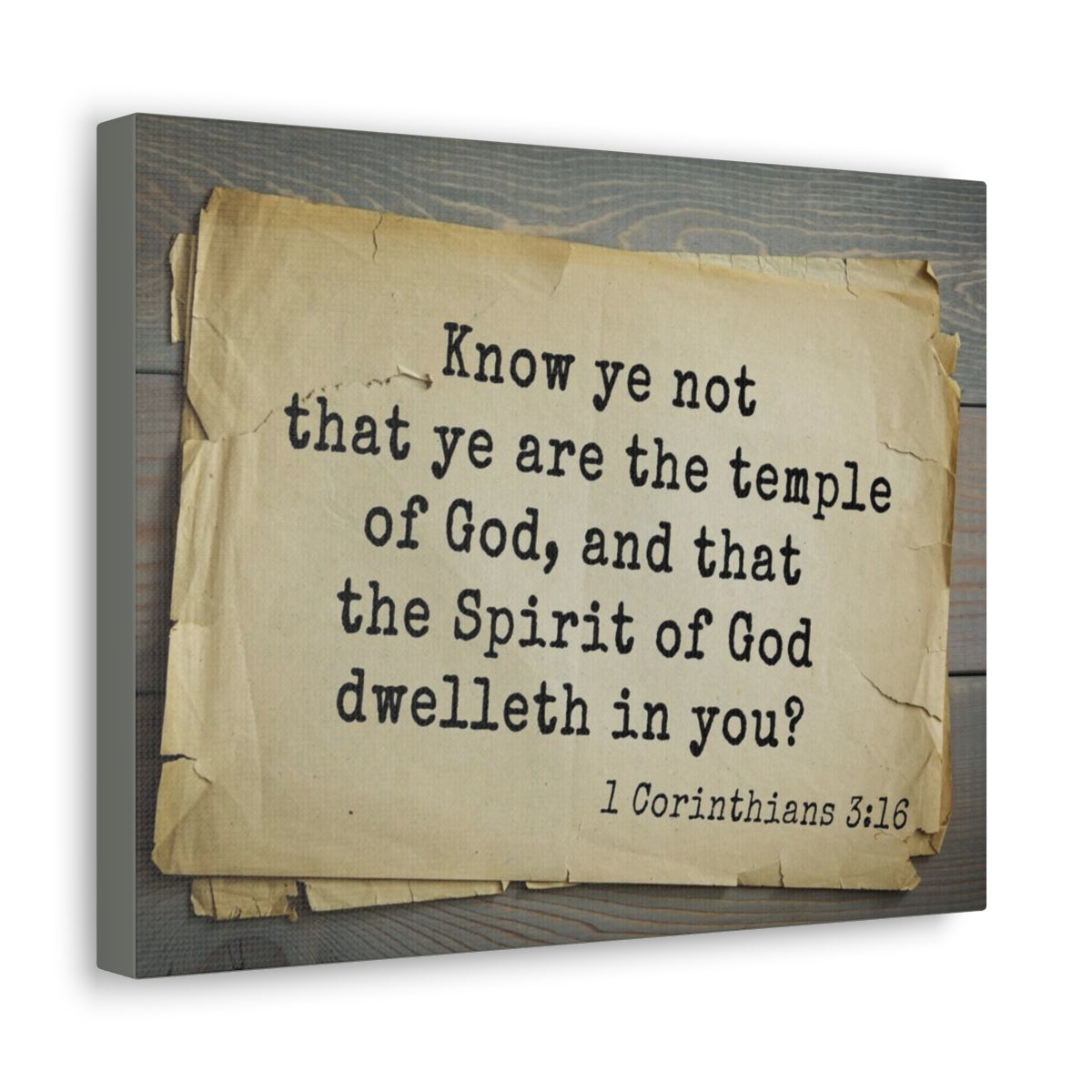 Scripture Walls Spirit Of God 1Corinthians 3:16 Bible Verse Canvas Christian Wall Art Bible Verse Print Ready To Hang Unframed-Express Your Love Gifts